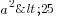 a^2<25