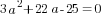 3a^2+22a-25=0