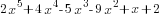 2x^5+4x^4-5x^3-9x^2+x+2