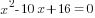 x^2-10x+16=0