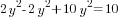 2y^2- 2y^2+10y^2=10