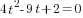 4t^2-9t+2=0