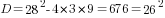 D=28^2-4*3*9=676=26^2