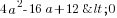 4a^2-16a+12<0