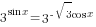 3^{sin x}=3^{-sqrt{3}cos x}