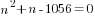 n^2+n-1056=0